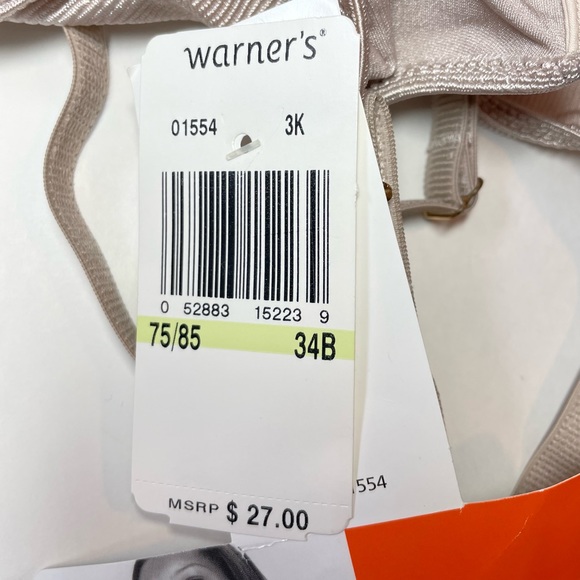 NWT Warner’s Body Beware Underwire Bra , size: 34B, color: Shiny Nude - Picture 6 of 6